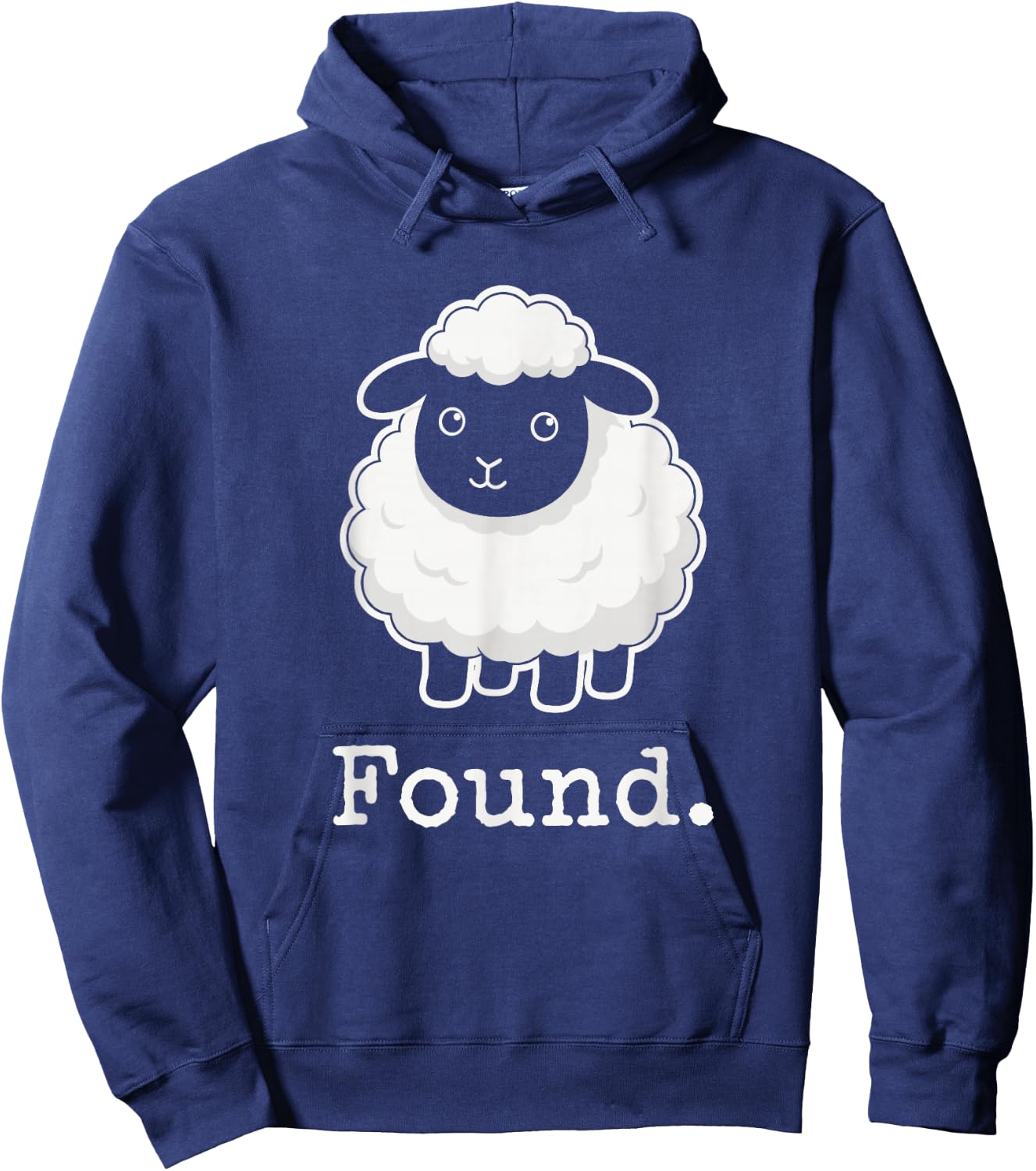 Found Minimalist Sheep Christian Psalm 23 Lamb Hoodie - Hoodie | Navy