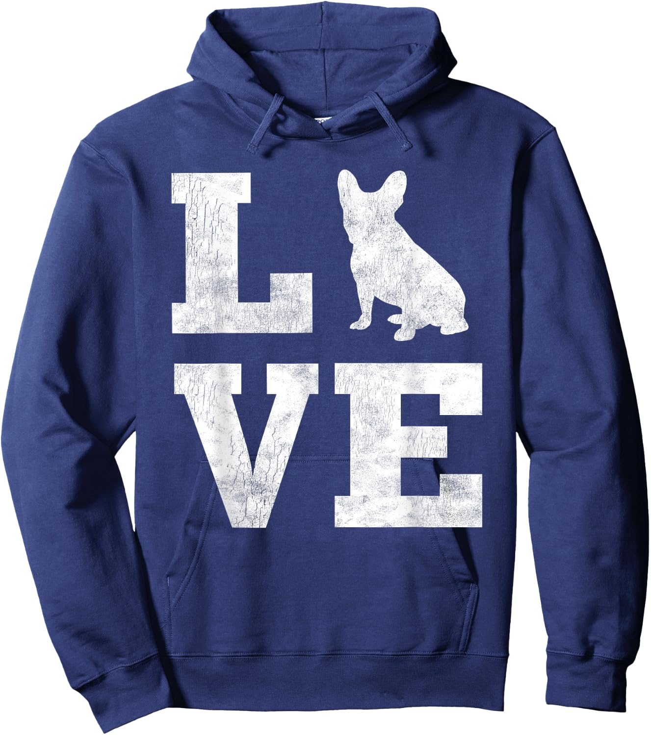 I Love French Bulldog Shirt Frenchie Dog Lover Owner Gifts Women Kids Hoodie - Hoodie | Navy