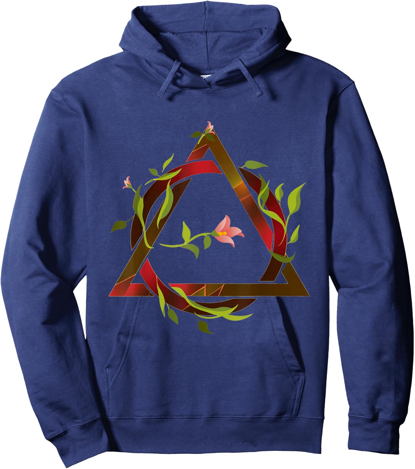 therian Symbol with Flowers Inclusion Hoodie - Hoodie | Navy