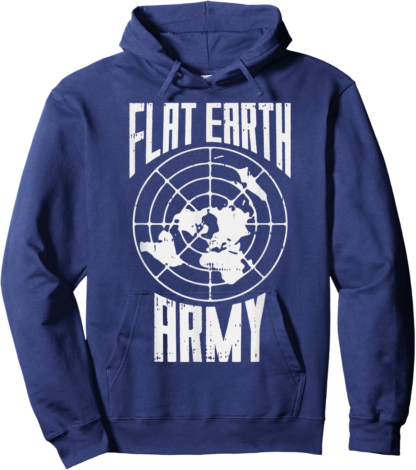 Flat Earth Army Vintage Conspiracy Theory Earthers Gift Hoodie - Hoodie | Navy