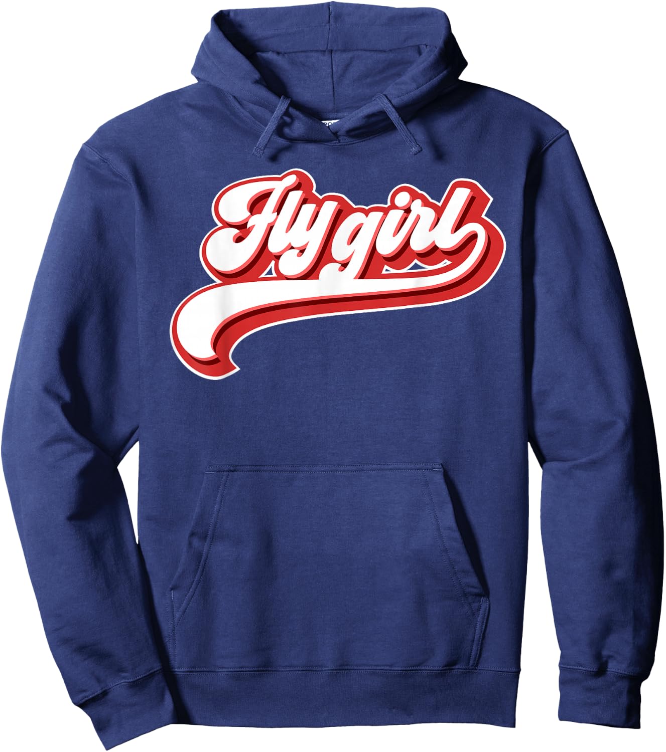 Fly Girl 80s 90s Old School Hip Hop Hoodie - Hoodie | Navy