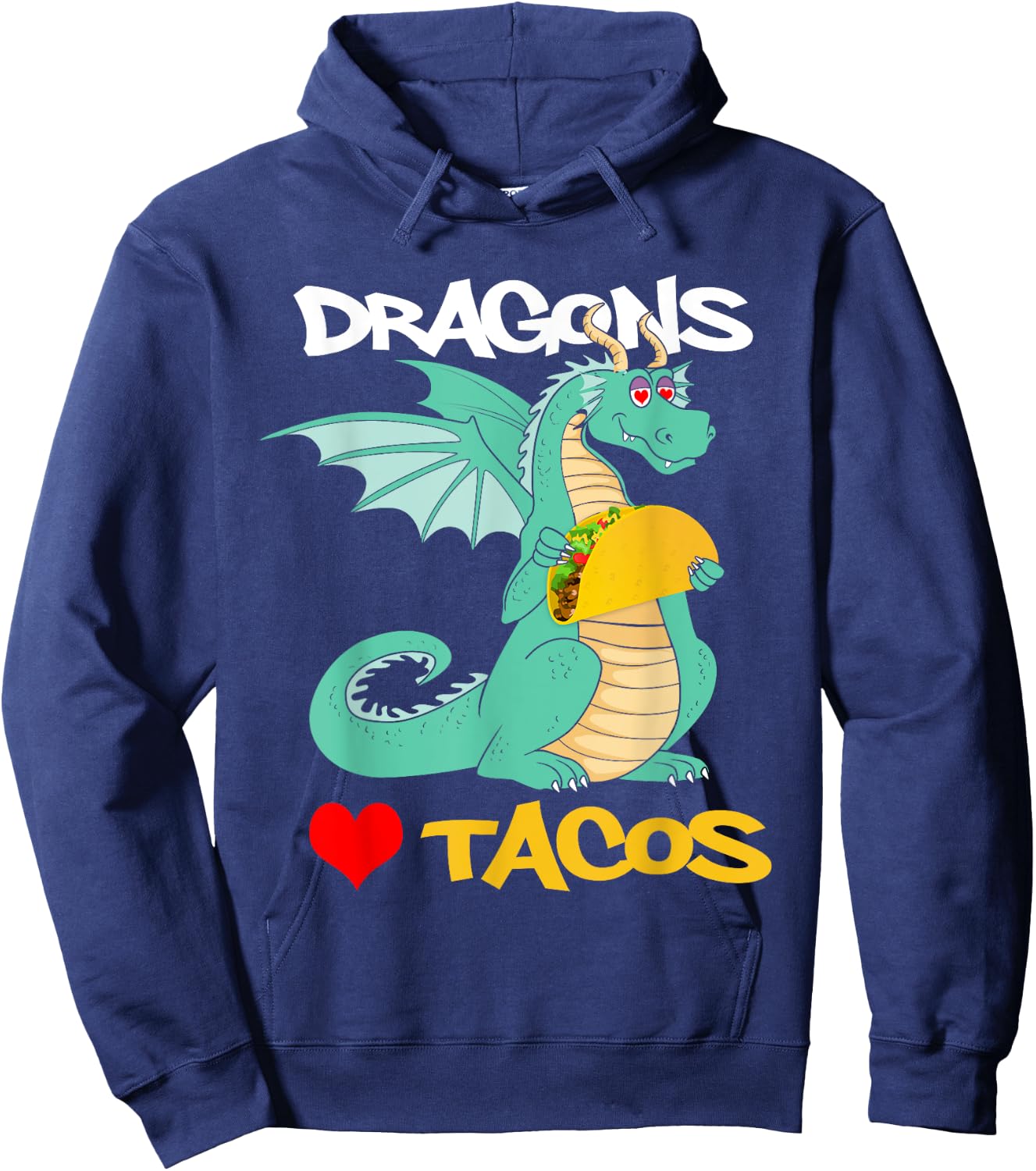 Dragons Love Tacos Hoodie - Hoodie | Navy