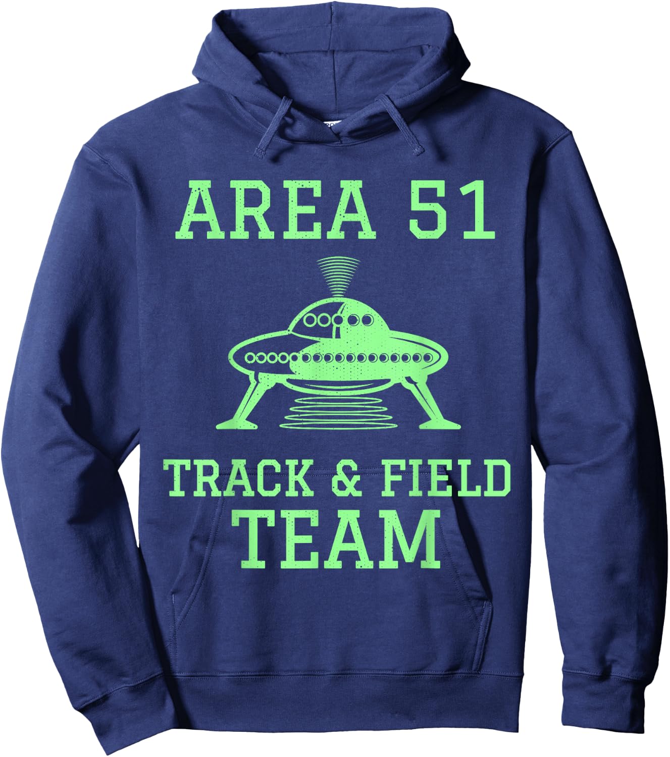 Funny Area 51 Track and Field Team Storm Runners UFO Hoodie - Hoodie | Navy