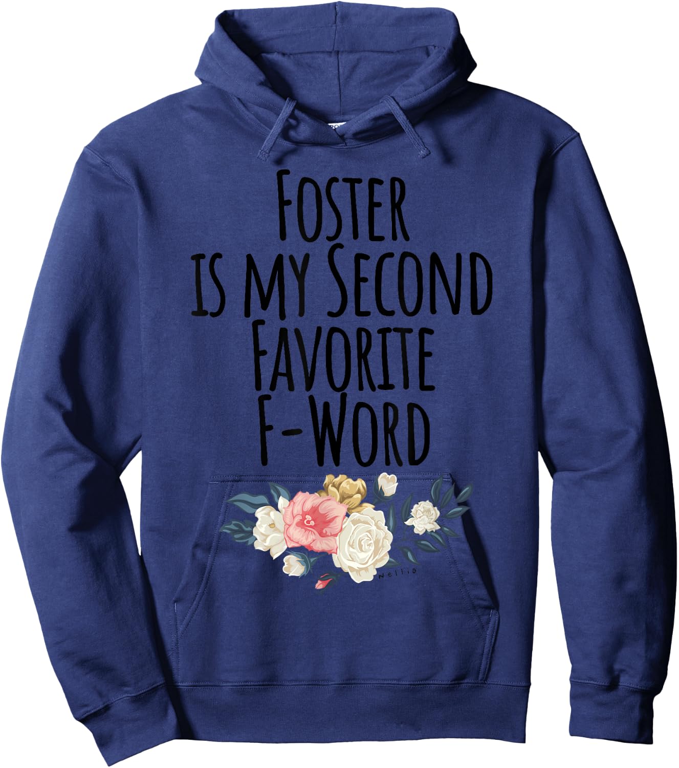 Foster is my Second Favorite F Word, Foster Mom - Cute Dog Women Hoodie - Hoodie | Navy