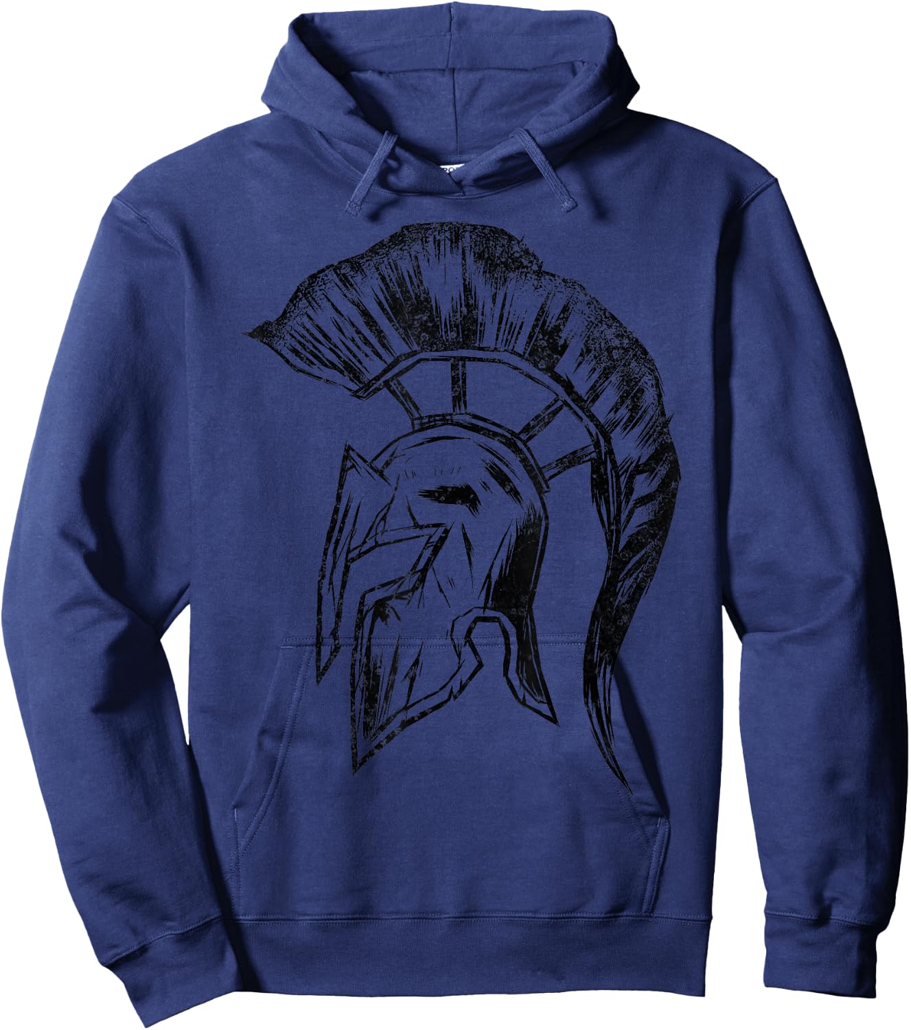 Retro Vintage Spartan Helmet Warrior Trojan Warrior Hoodie - Hoodie | Navy