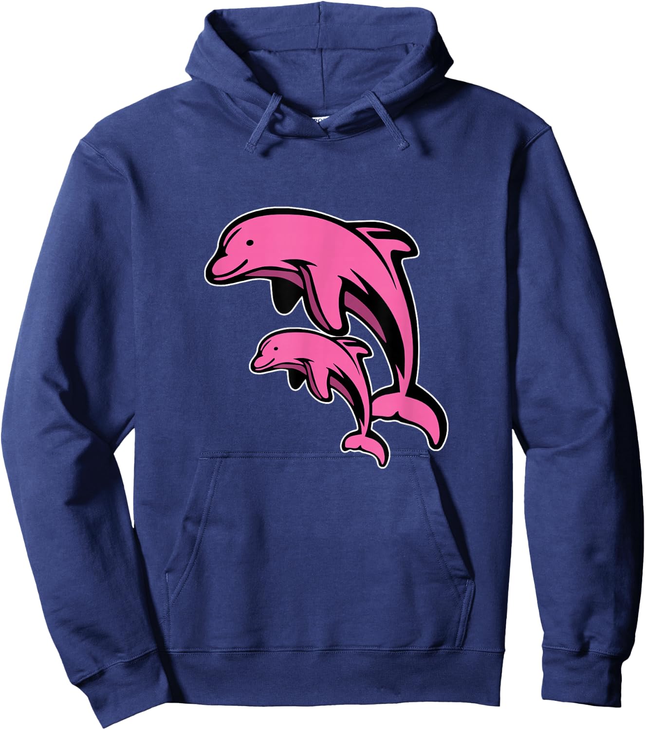 Pink Dolphin Animal Ocean Hoodie - Hoodie | Navy