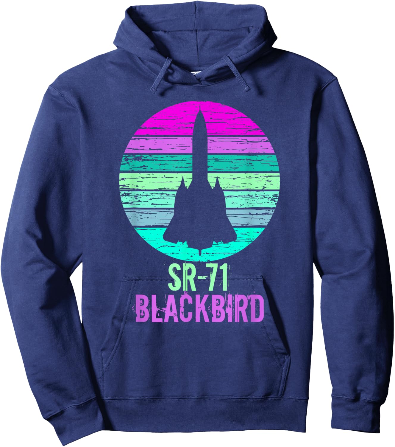 Vintage SR-71 Blackbird Military Aviation Aircraft Hoodie - Hoodie | Navy
