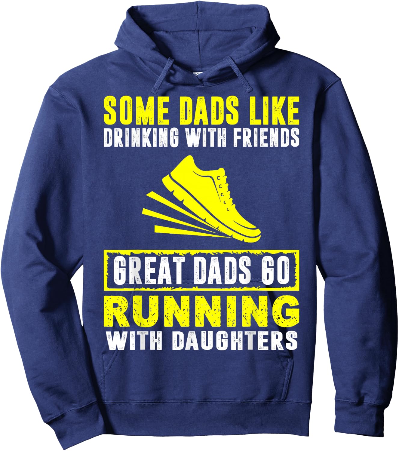 Great Dads Running With Daughters Fathers Day Gift Hoodie - Hoodie | Navy