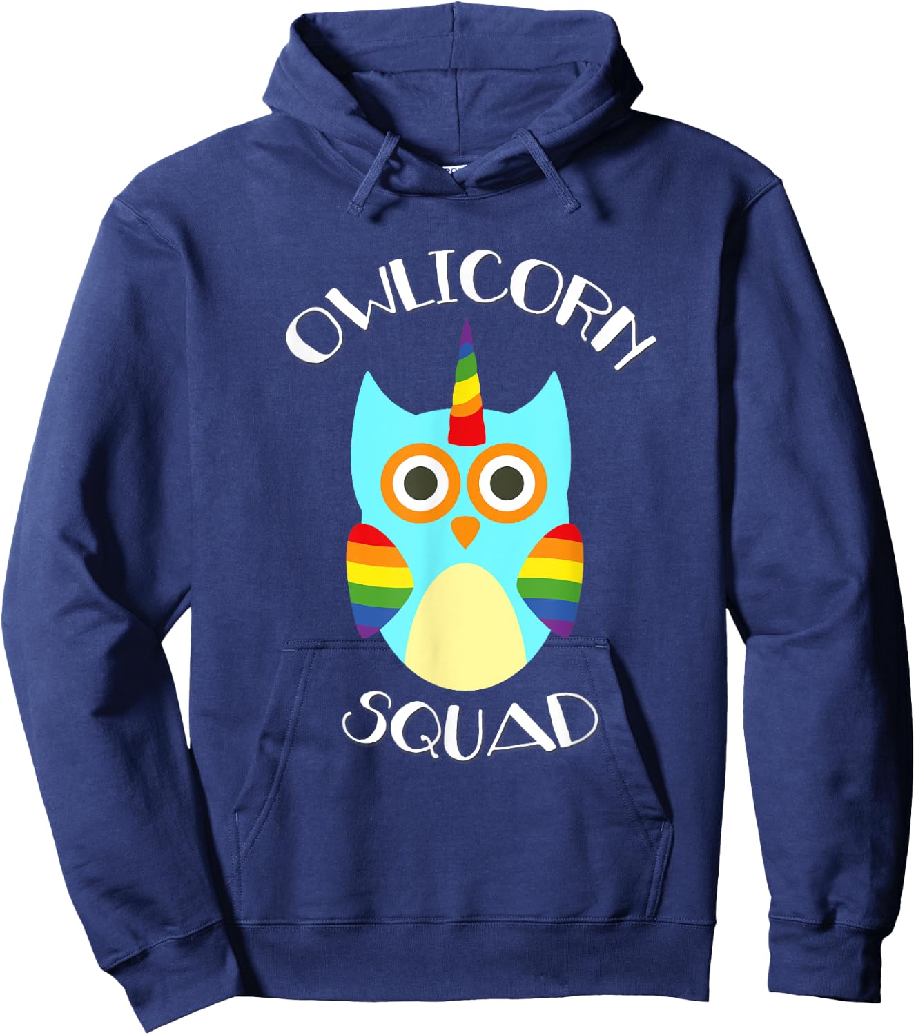 Owlicorn Owl Unicorn Mash Up Squad Shirt Hoodie - Hoodie | Navy