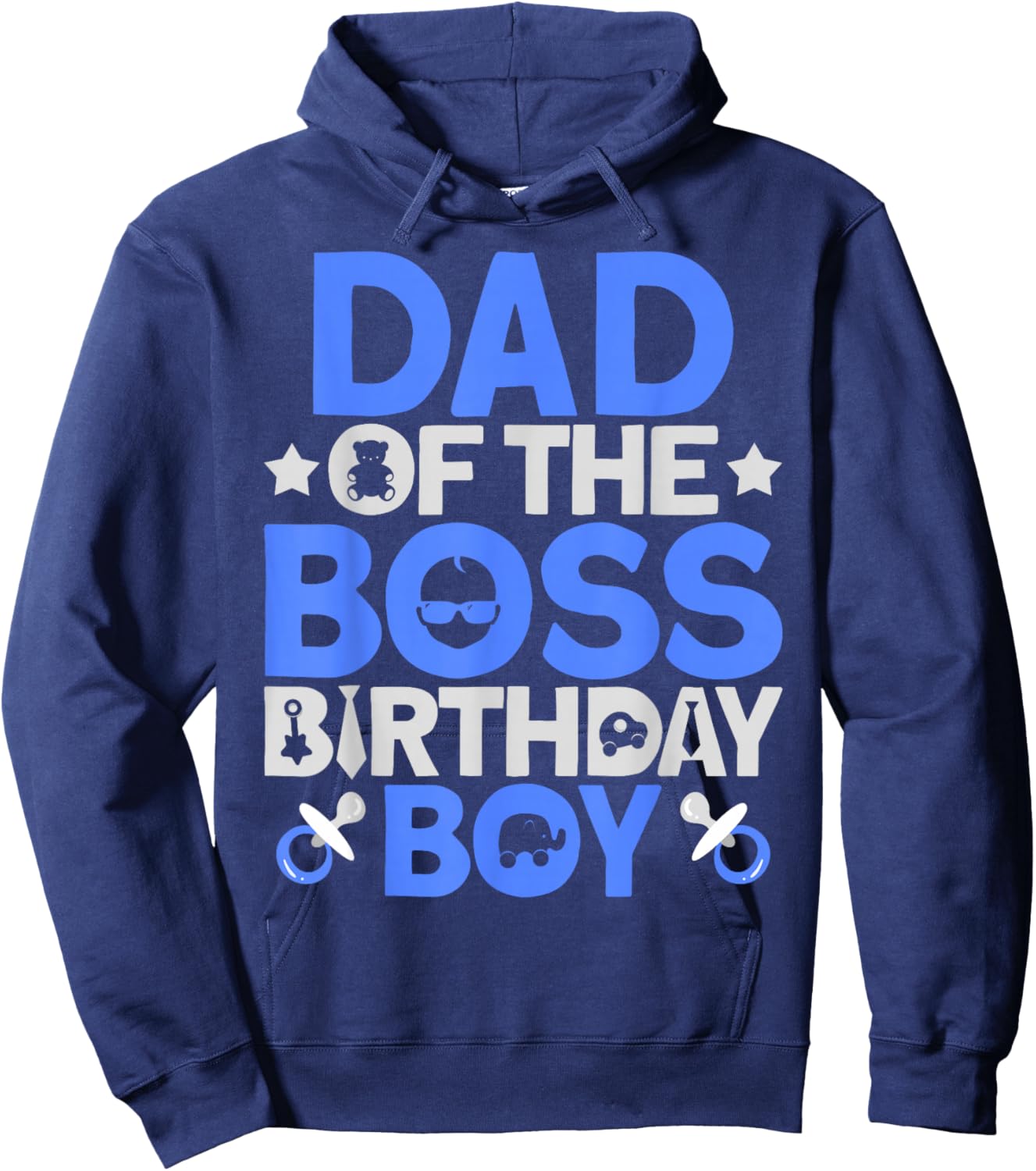 Dad Of The Boss Birthday Party Outfit Like A Boss Dad Hoodie - Hoodie | Navy