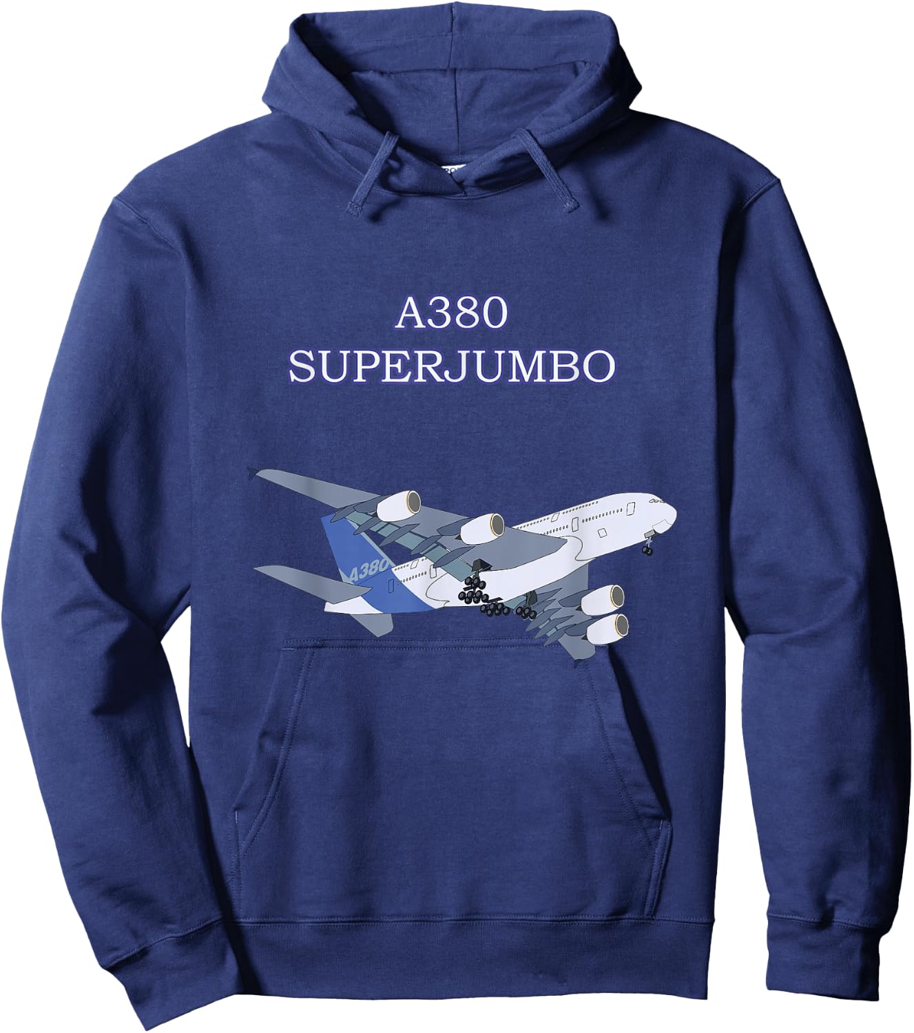 A380 Super Jumbo Airplane Adult Kids Children Plane Hoodie - Hoodie | Navy