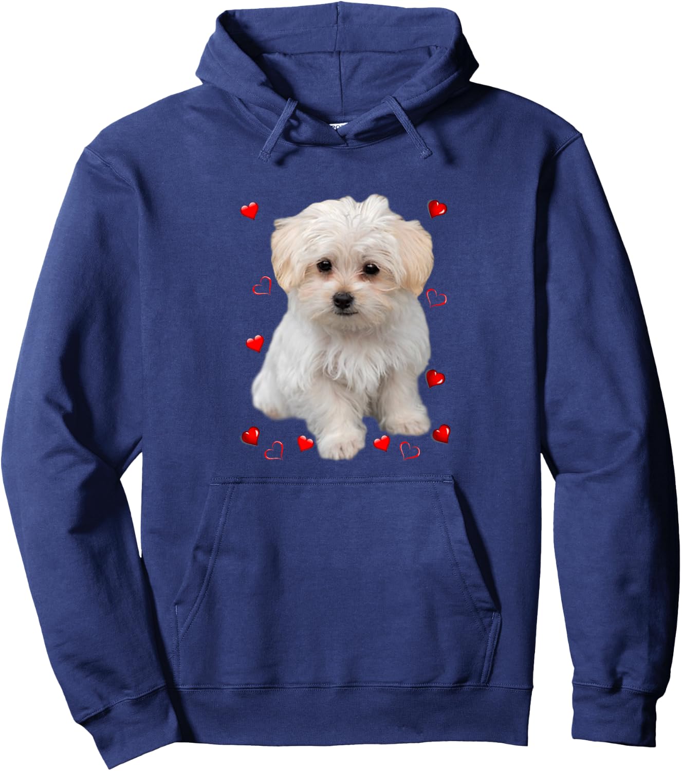 Maltese Dog Lover Dogs Puppies Owners Design Men Women Girls Kids Hoodie - Hoodie | Navy