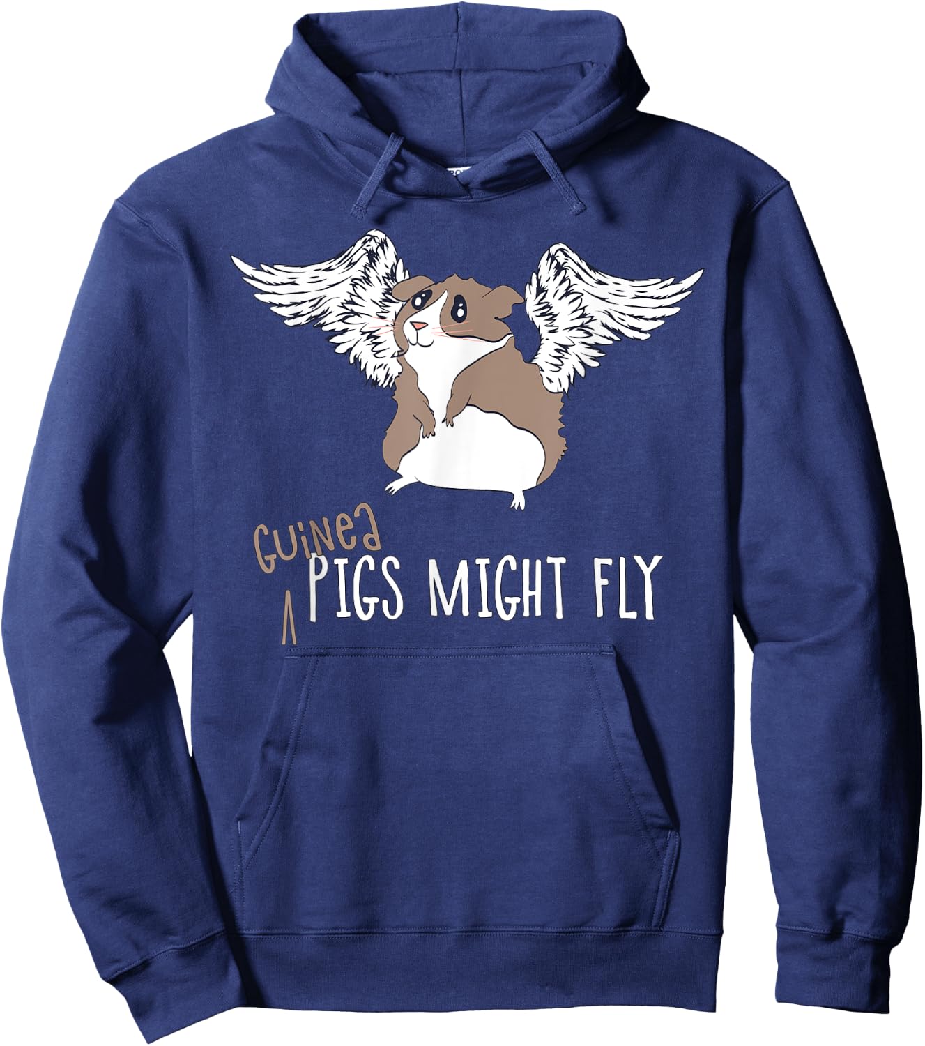Guinea Pigs Might Fly Cute Joke Hoodie - Hoodie | Navy