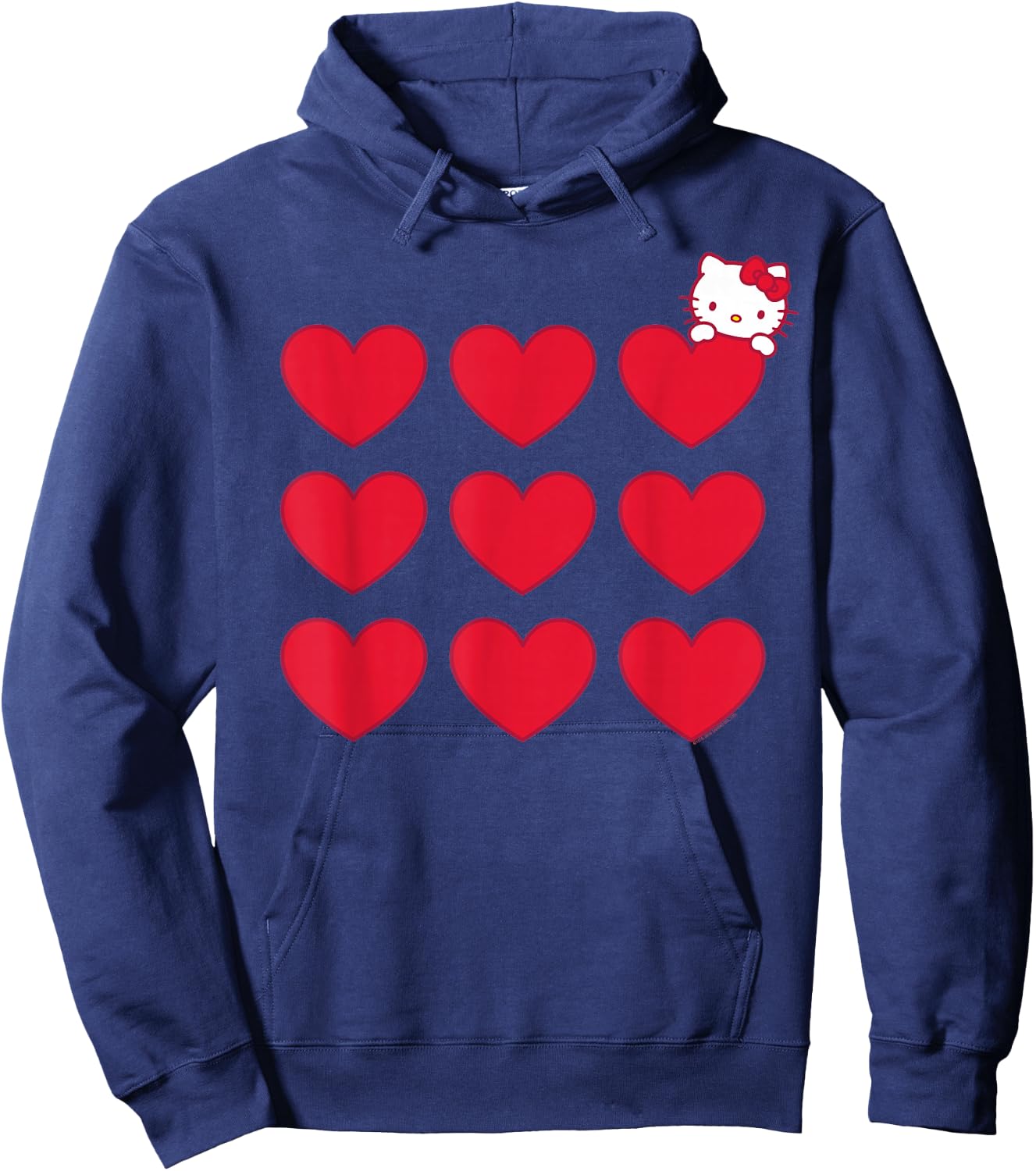Hello Kitty Stacked Hearts Shirt Hoodie - Hoodie | Navy