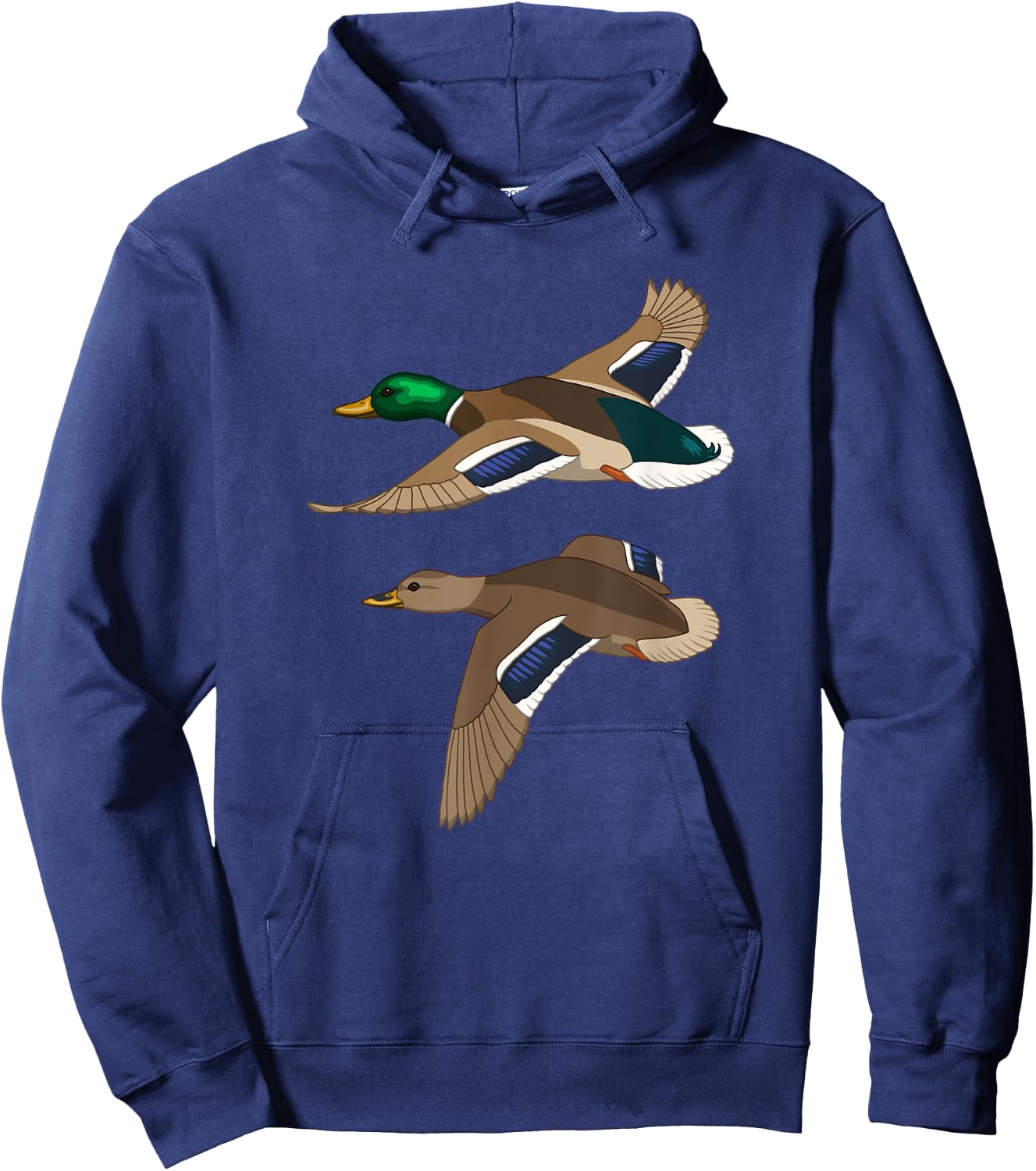 Flying Mallards Duck Hunting Bird Lover T Shirt Hoodie - Hoodie | Navy