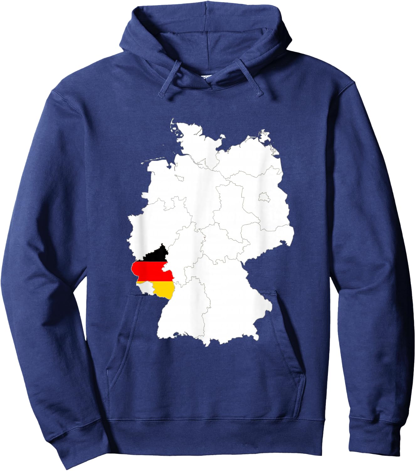 Rhineland Palatinate Flag Germany Rheinland Pfalz Gift Hoodie - Hoodie | Navy