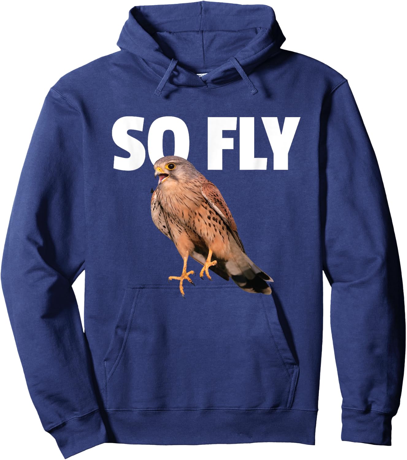 Kestrel Falcon Bird Birdwatching Gift So Fly Hoodie - Hoodie | Navy
