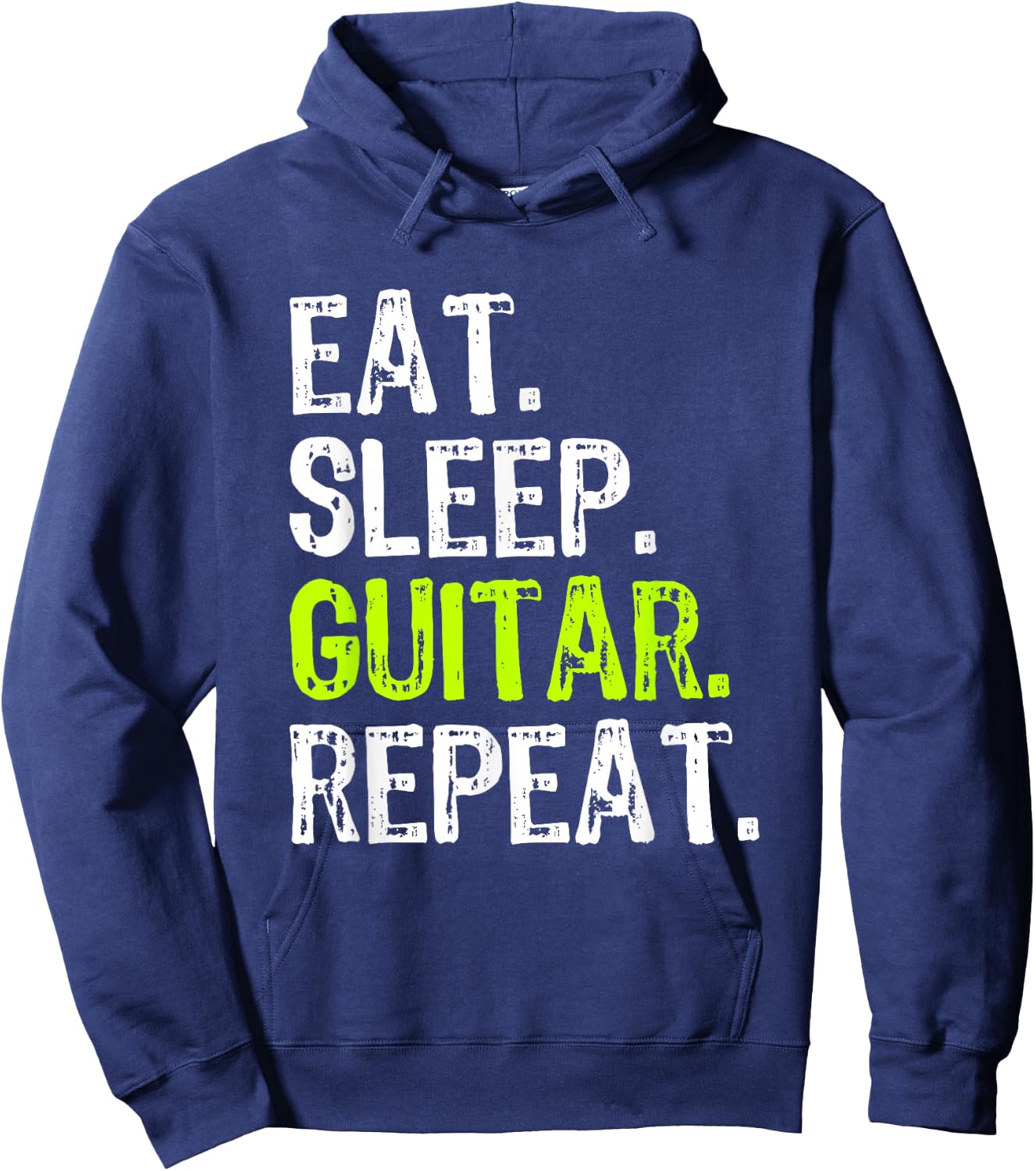 Eat Sleep Guitar Repeat Guitarist Player Funny Hoodie - Hoodie | Navy