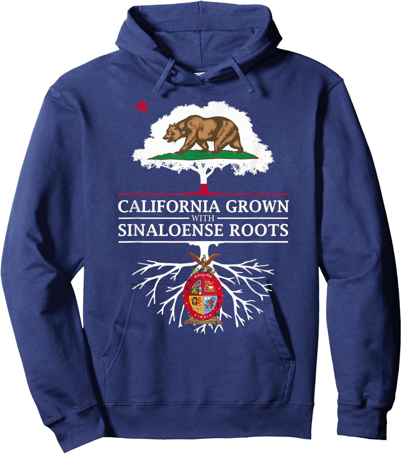 California Grown with Sinaloense Roots - Sinaloa Hoodie - Hoodie | Navy
