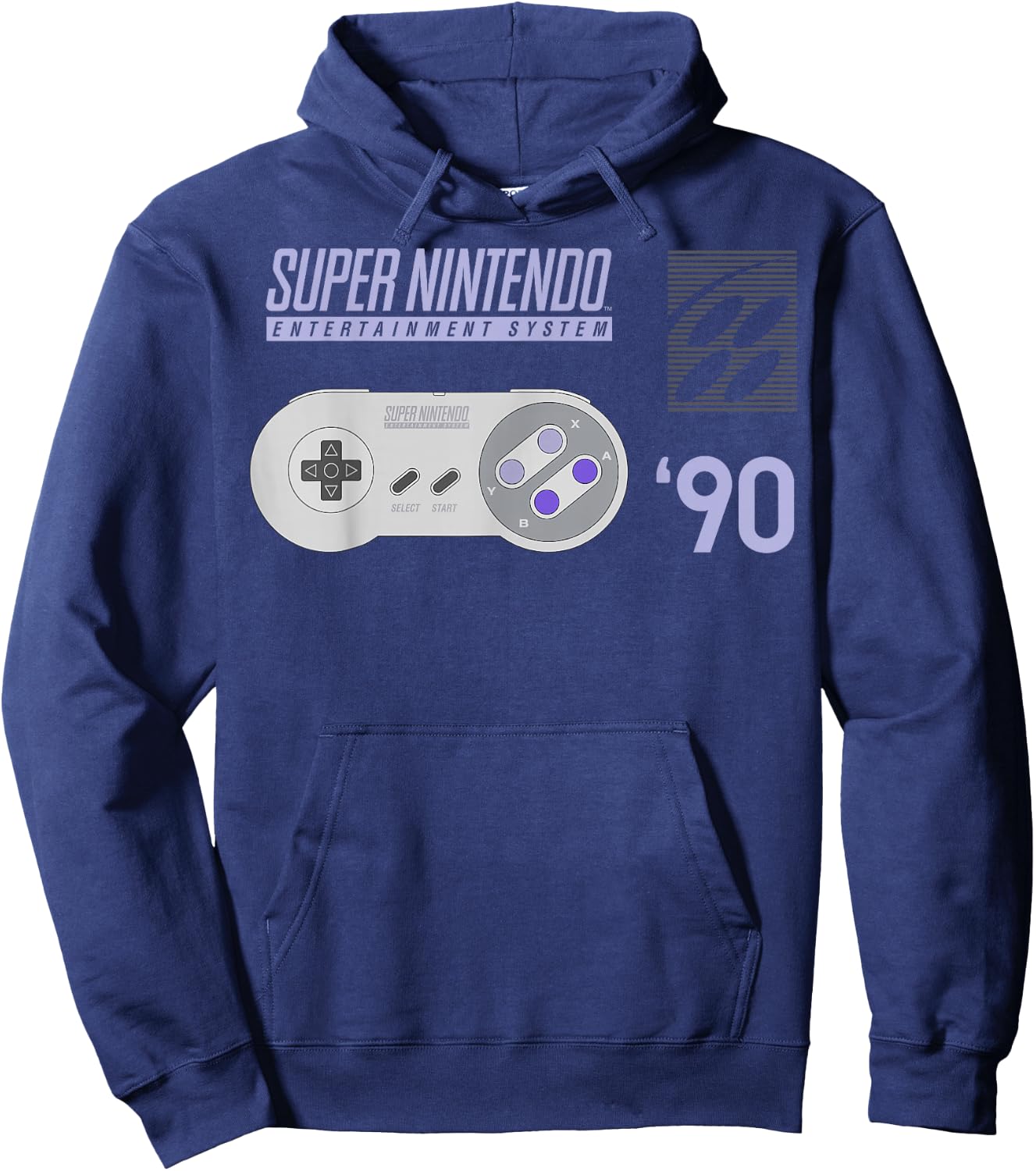 Nintendo Super Nintendo Controller 90 Graphic Hoodie - Hoodie | Navy