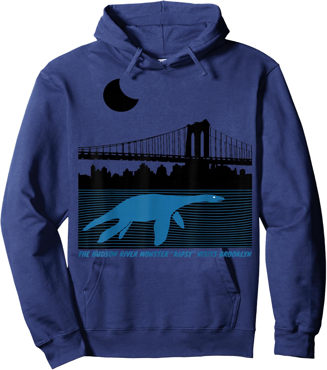 KIPSY (The Hudson River Monster Visits Brooklyn Bridge) Hoodie - Hoodie | Navy