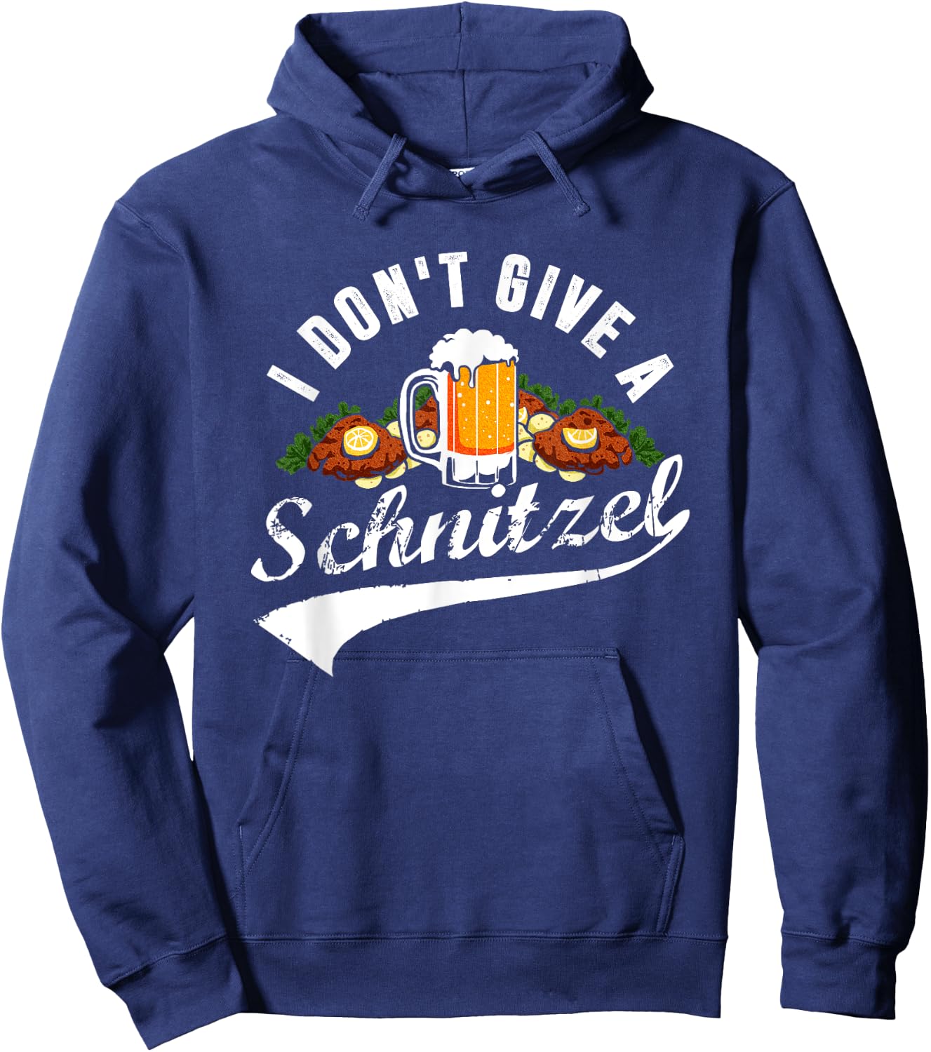 I Don't Give a Schnitzel Oktoberfest Beer Festival Hoodie - Hoodie | Navy