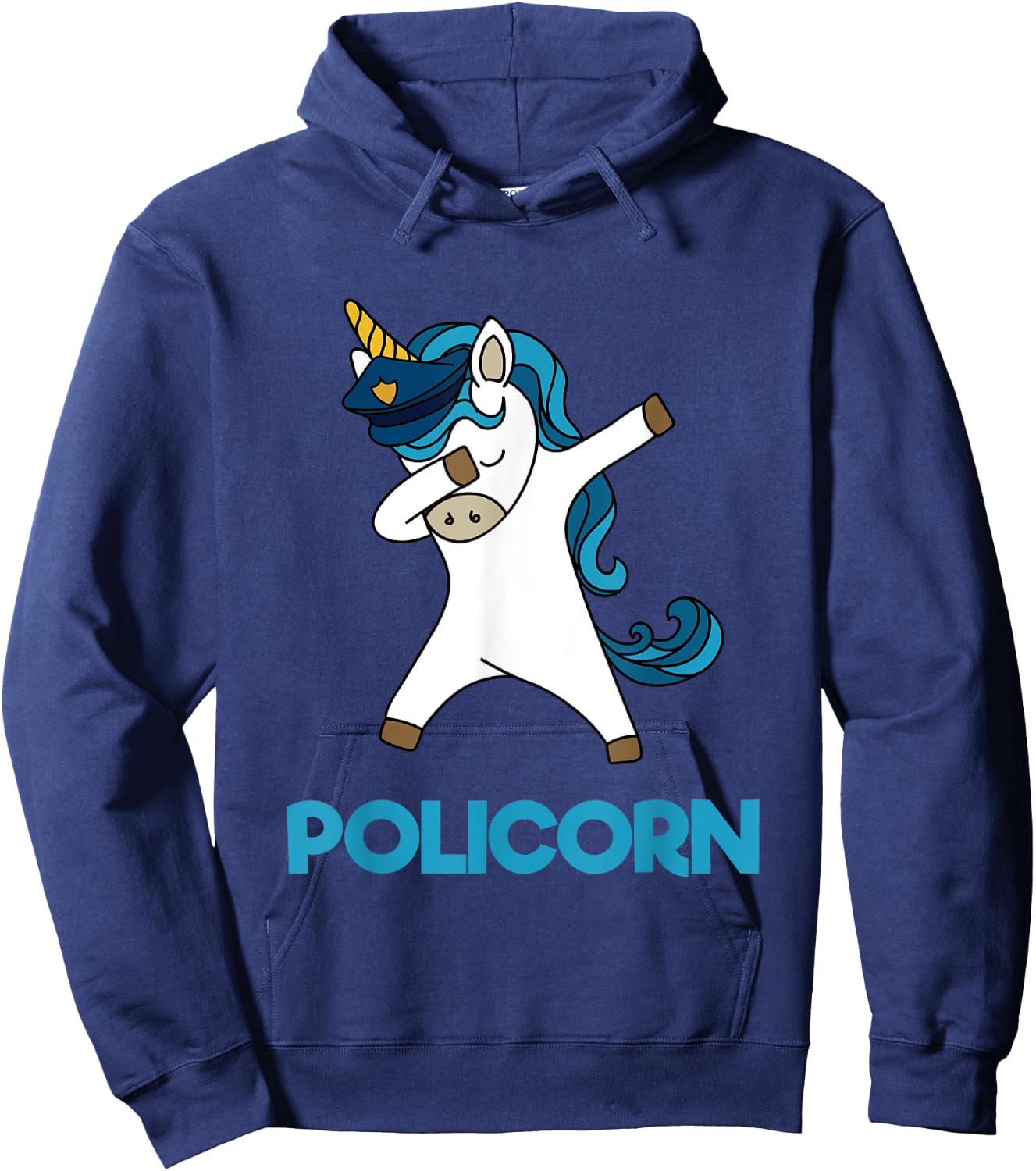 Policorn Police Officer Unicorn Funny Policeman Pun T Shirt Hoodie - Hoodie | Navy