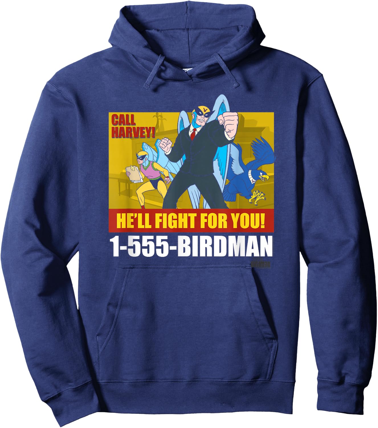 Harvey Birdman, Attorney at Law Birdman Ad Hoodie - Hoodie | Navy