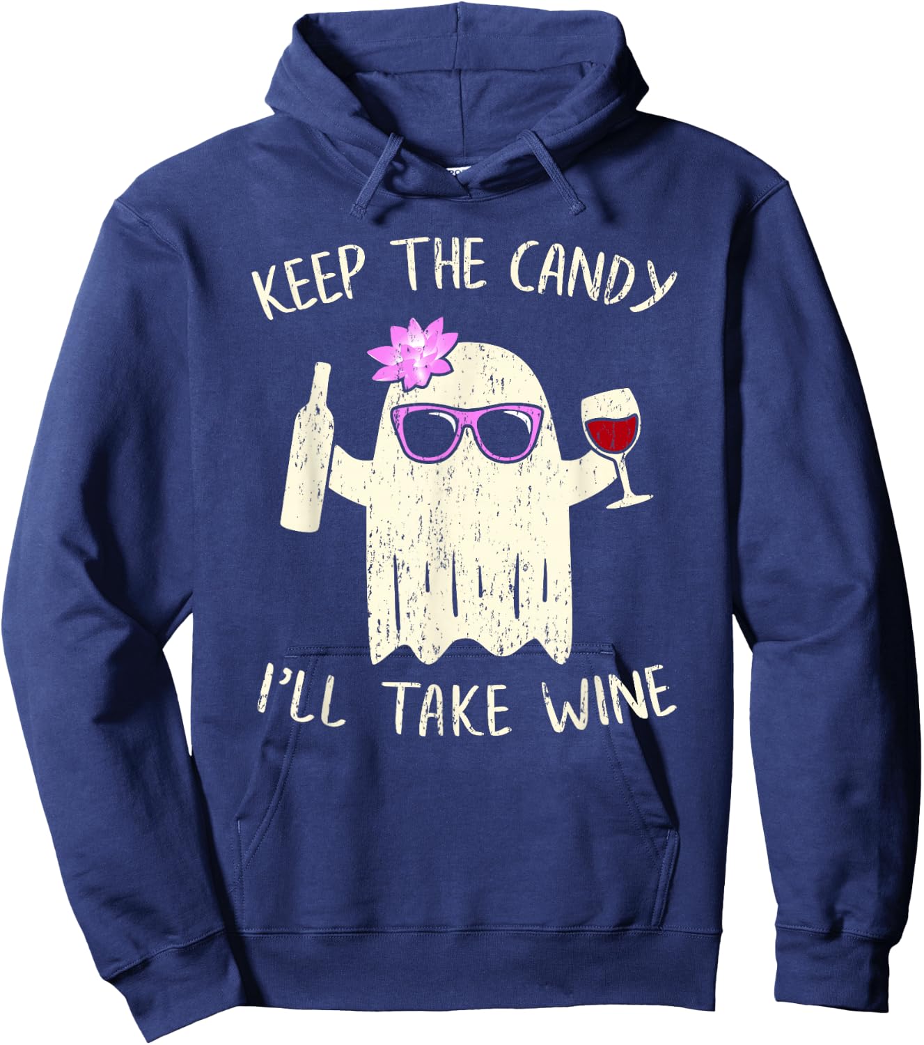 Keep the Candy Funny Halloween Shirt Ghost Costume Women Hoodie - Hoodie | Navy