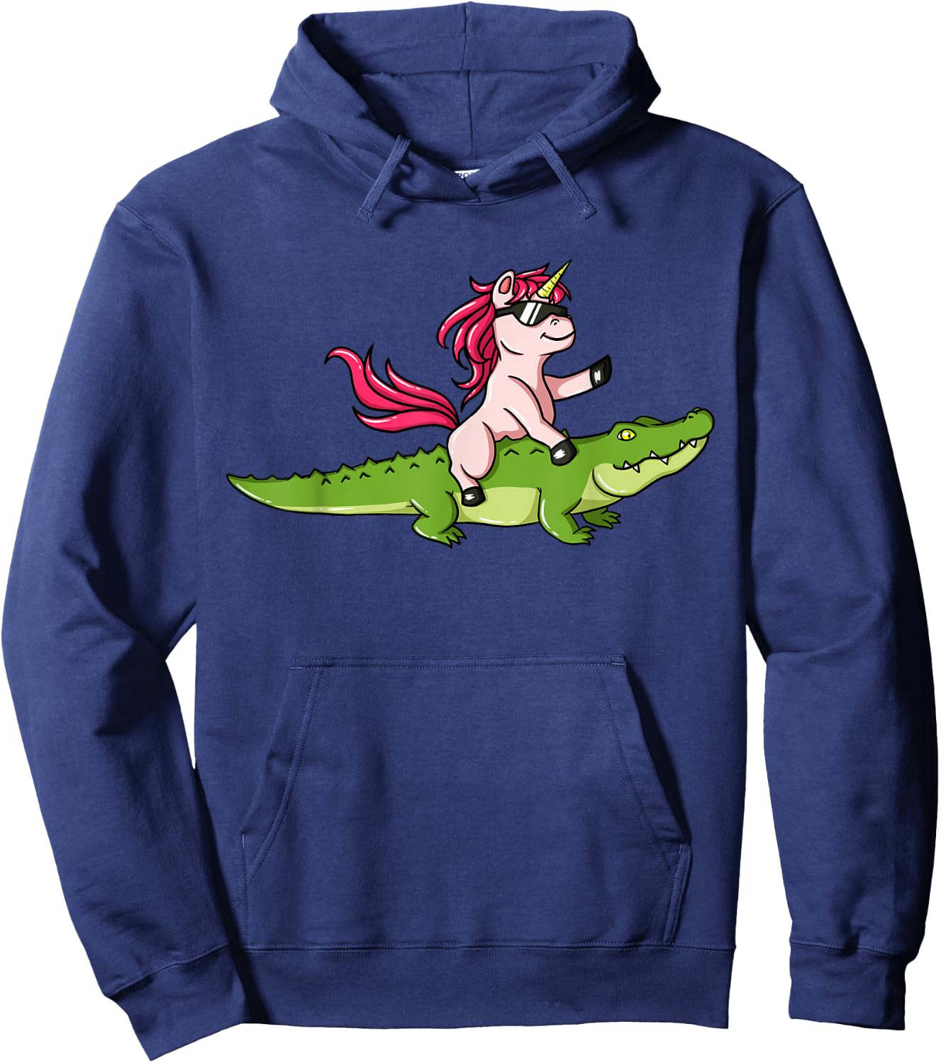 Alligator Unicorn Crocodile Gator Reptile Men Boys Hoodie - Hoodie | Navy