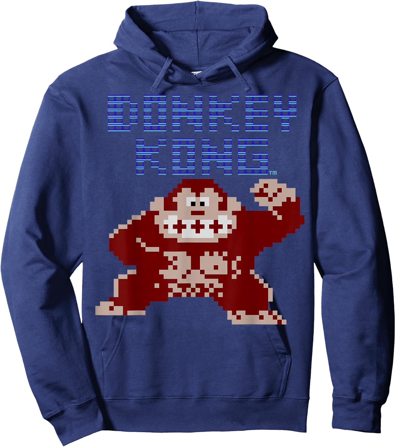 Nintendo Donkey Kong 8-Bit Pose Retro Graphic Hoodie - Hoodie | Navy