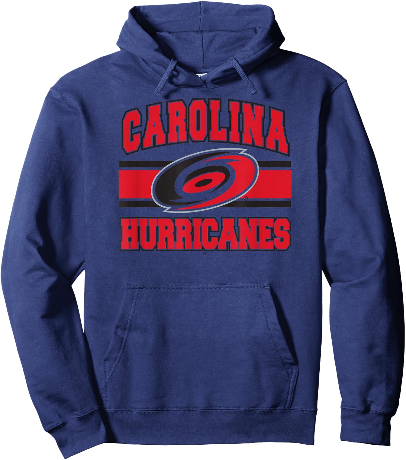 Carolina Hurricanes Stripe White Officially Licensed Hoodie - Hoodie | Navy