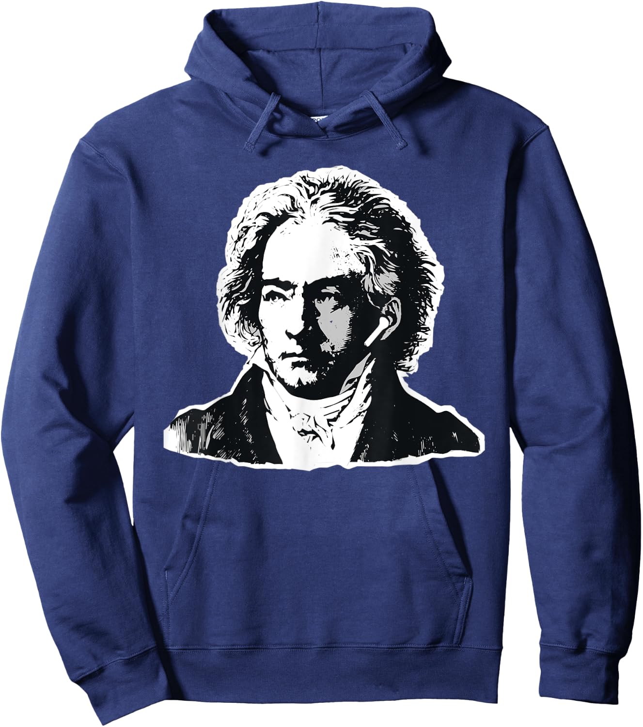 Ludwig Van Beethoven Classical Music Composer Earbuds Hoodie - Hoodie | Navy