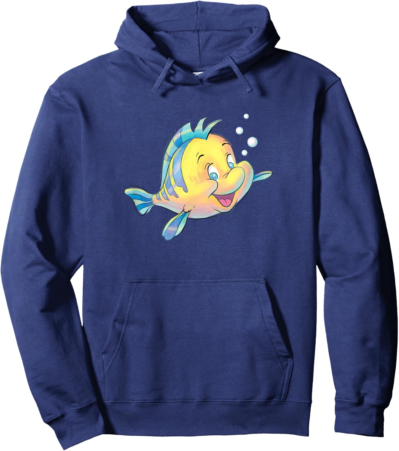 Disney The Little Mermaid Flounder Bubbles Small Hoodie - Hoodie | Navy