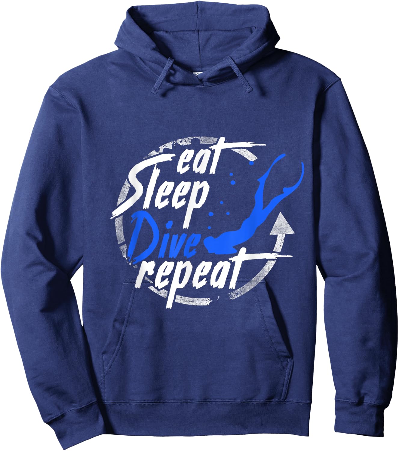 Freediving eat sleep Free dive Diving Apnea Ocean Sea Hoodie - Hoodie | Navy
