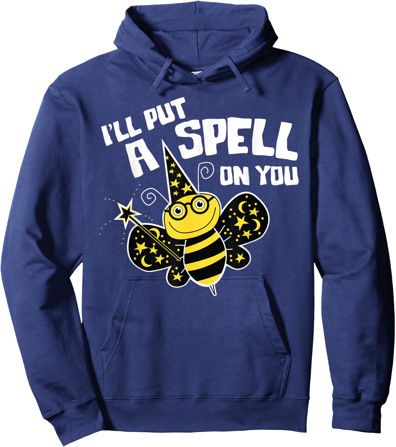 Cute Spelling Bee Wizard for Competitive Word Loving Kids Hoodie - Hoodie | Navy