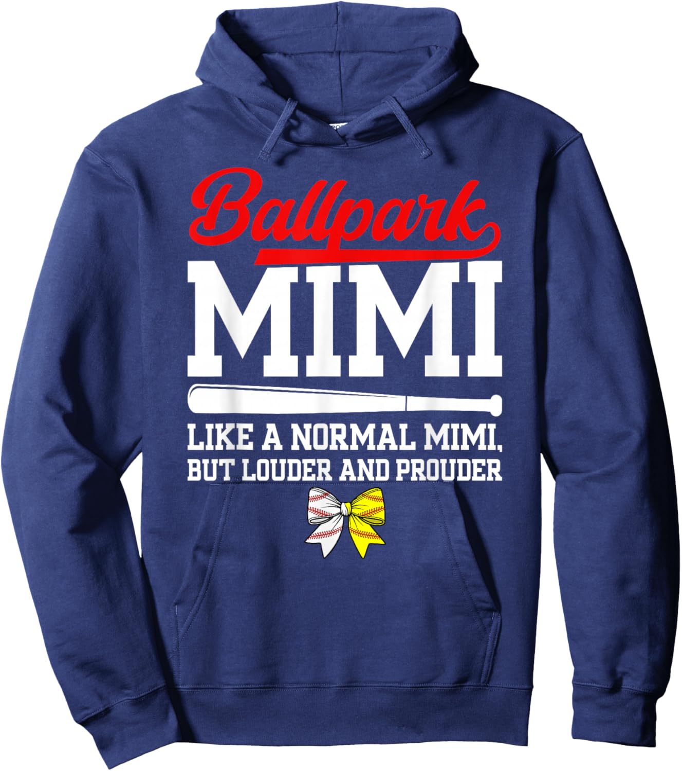 Ballpark Mimi Definition Baseball Softball Mimi Grandma Hoodie - Hoodie | Navy