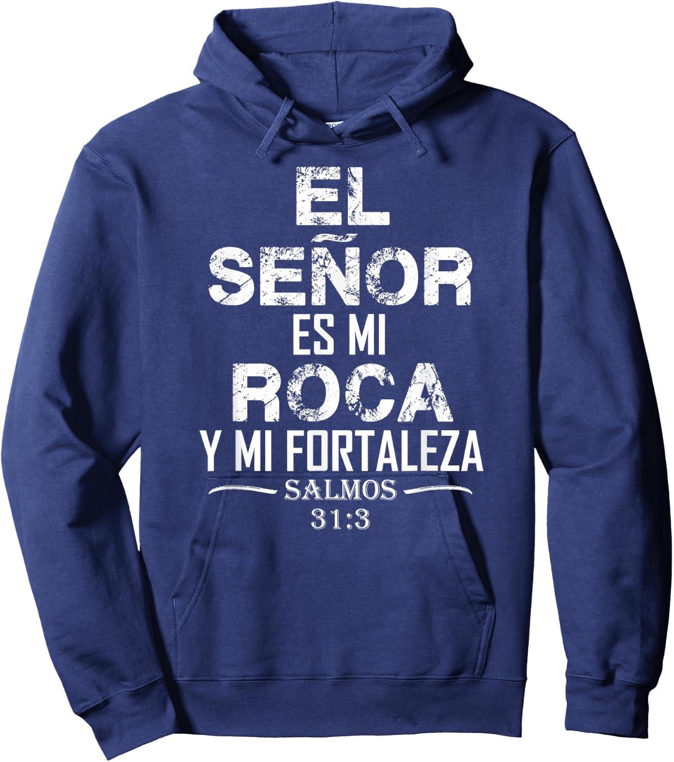 Playera Camisa Salmos El Senor Es Mi Roca Hoodie - Hoodie | Navy