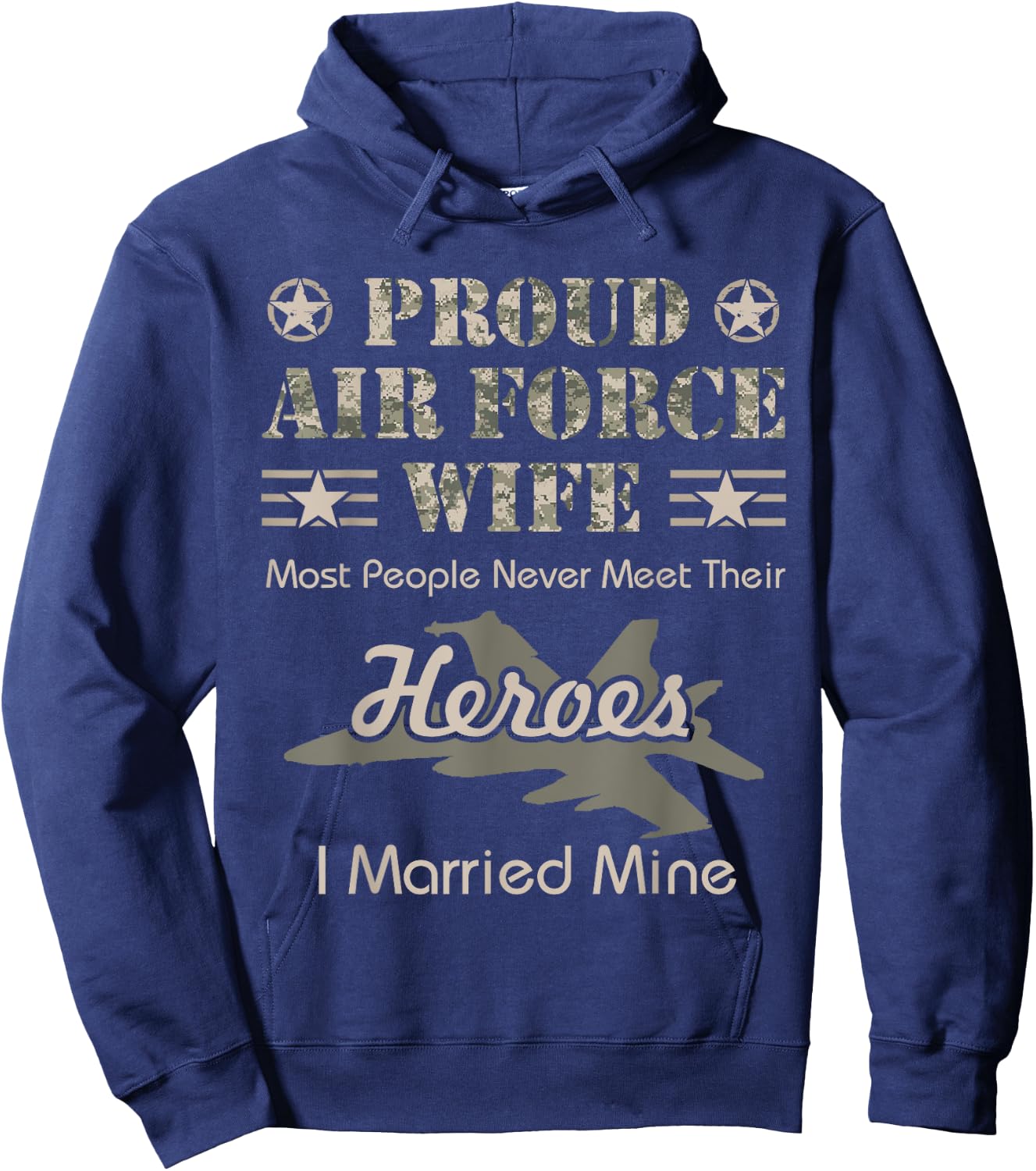 Proud Air Force Wife Hoodie - Hoodie | Navy