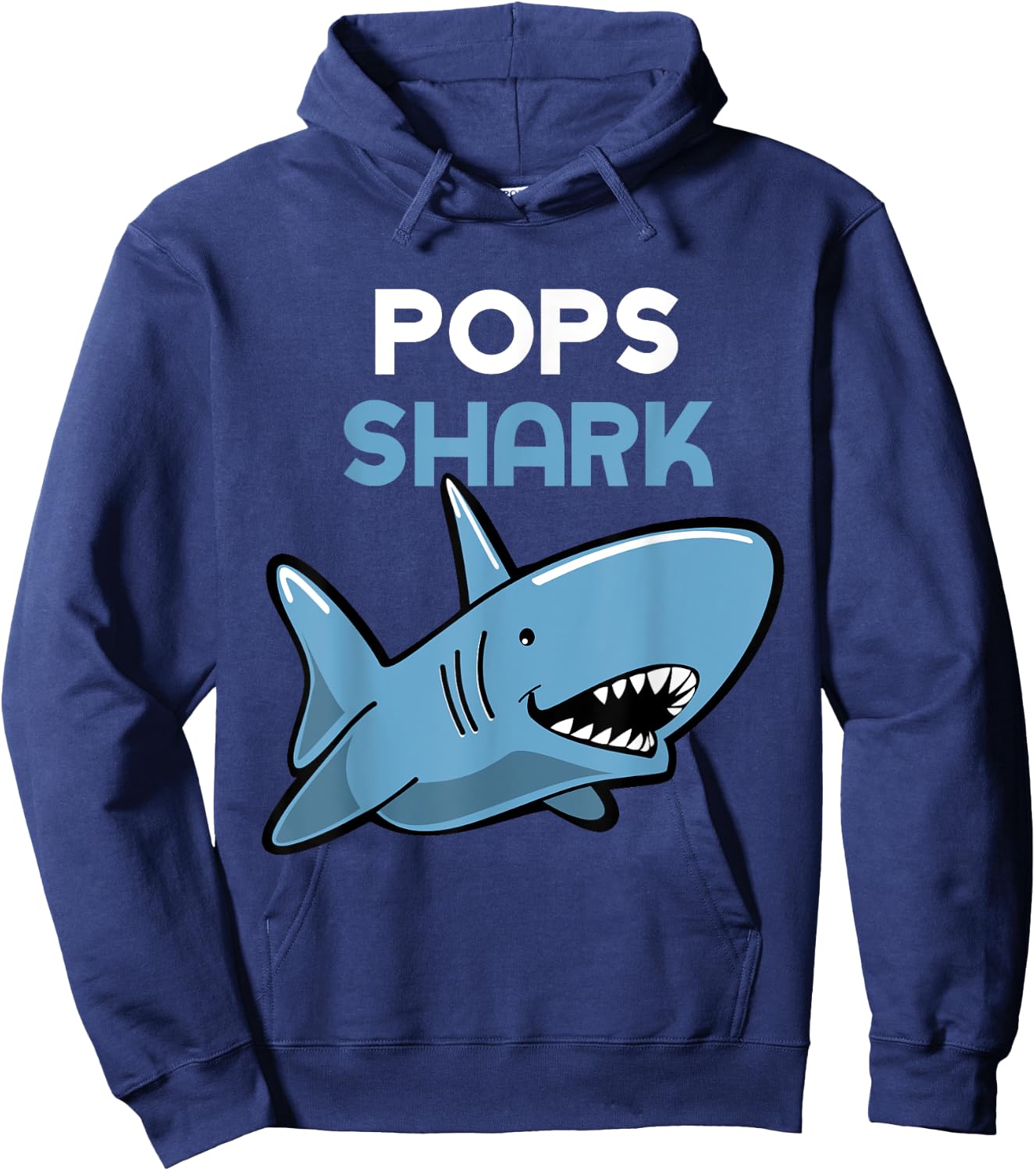 Pops Shark Funny Family Hoodie - Hoodie | Navy