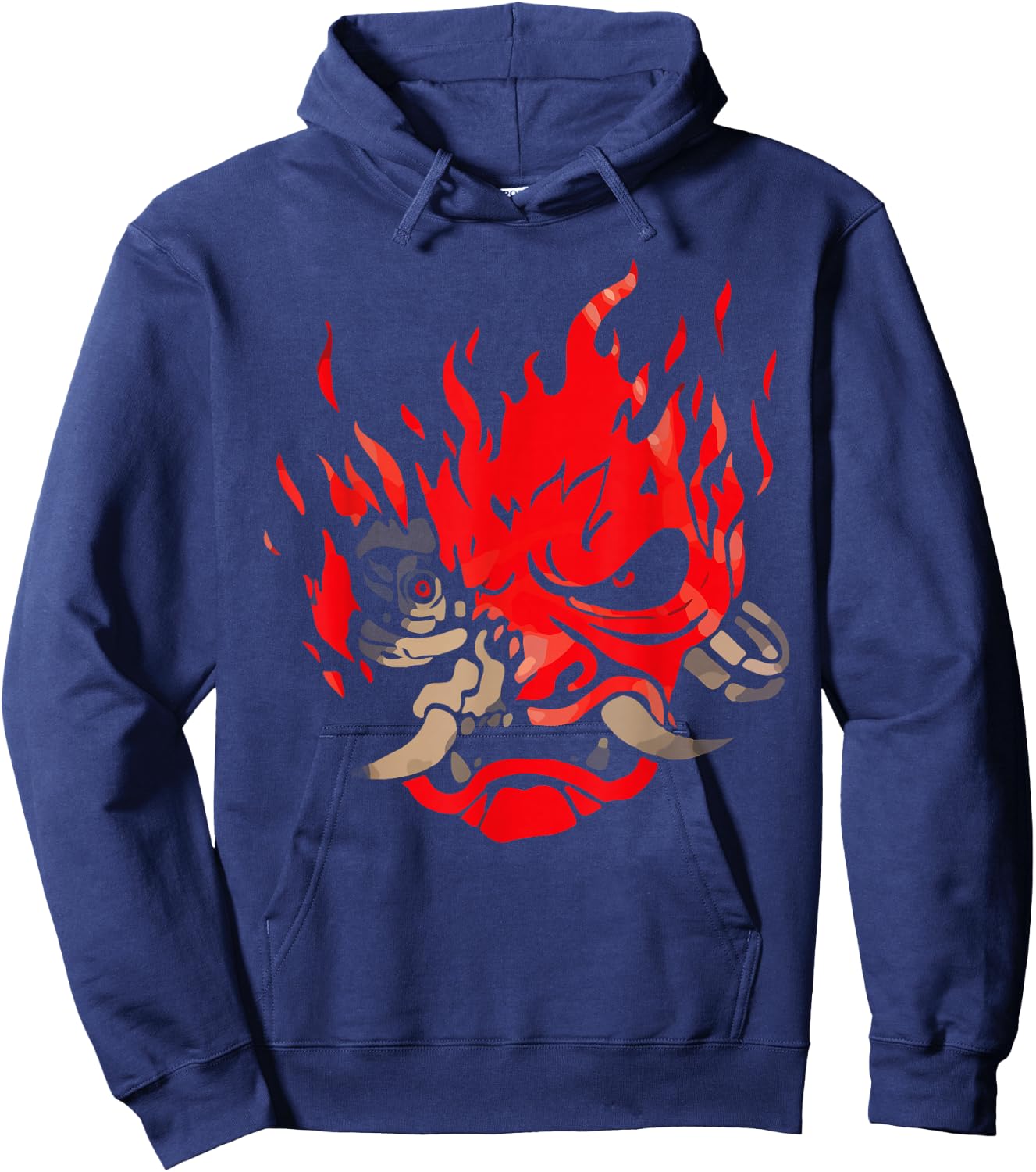 DJapan OniCyborg Cyberpunk - Adults - Black - Short Sleeve - Small - Classic Fit - Cotton & Polyester - Machine Wash Hoodie - Hoodie | Navy