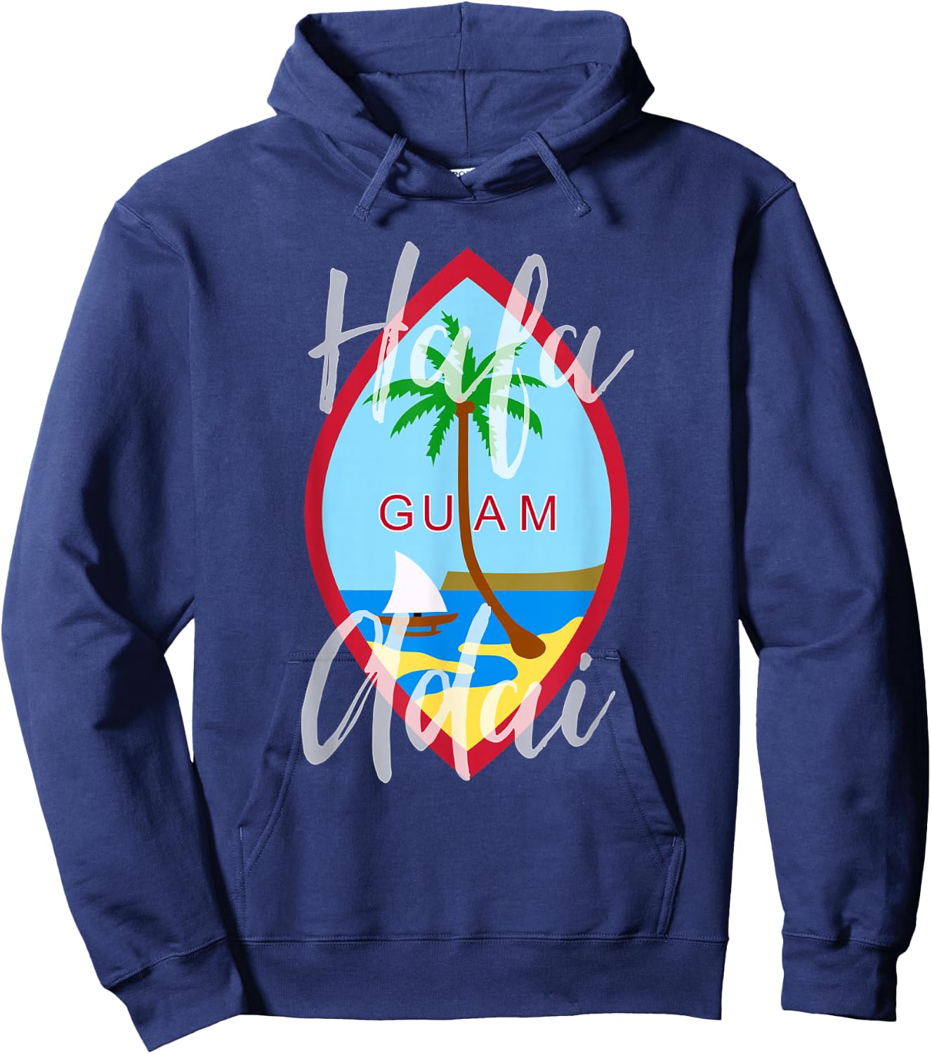 Hafa Adai Guam Hoodie - Hoodie | Navy