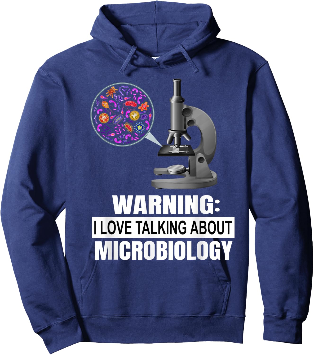 Science Biology Microbiology Teacher Bacteria Laboratory Men Women Kids Hoodie - Hoodie | Navy