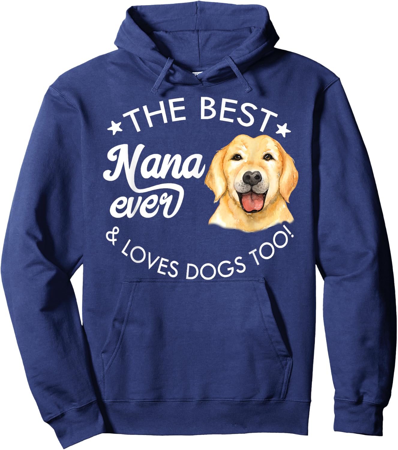 Best Nana Ever, Golden Retriever Hoodie - Hoodie | Navy