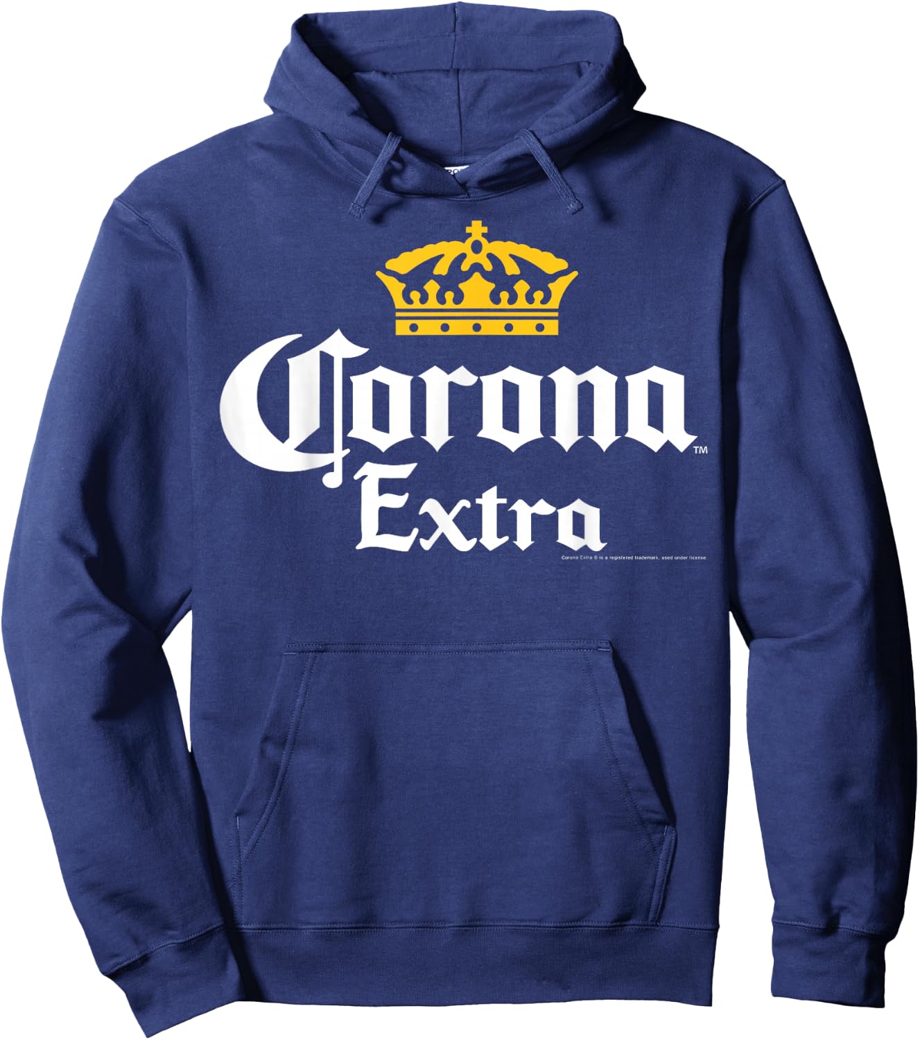 Officially Licensed Corona Gold Crown Graphic Small Hoodie - Hoodie | Navy