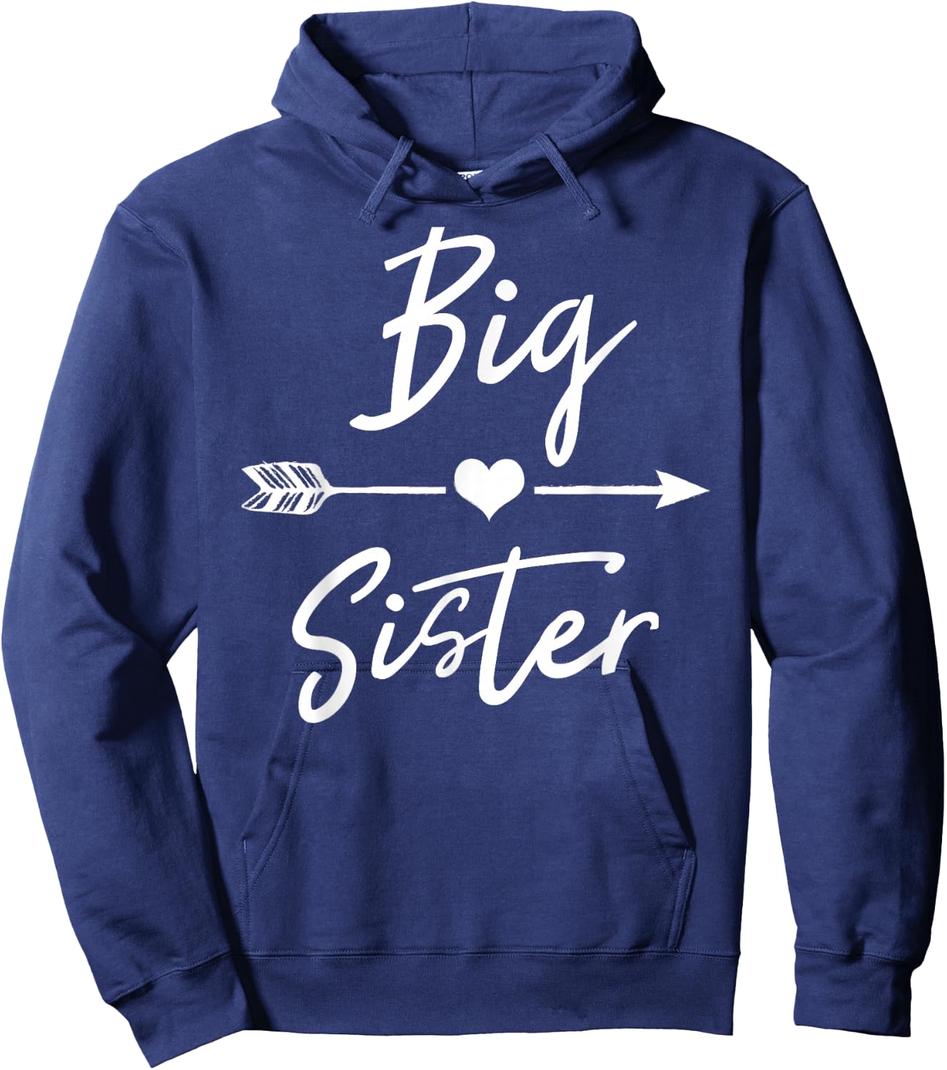 Big Sister Cute Girls Heart Arrow Love Hoodie - Hoodie | Navy