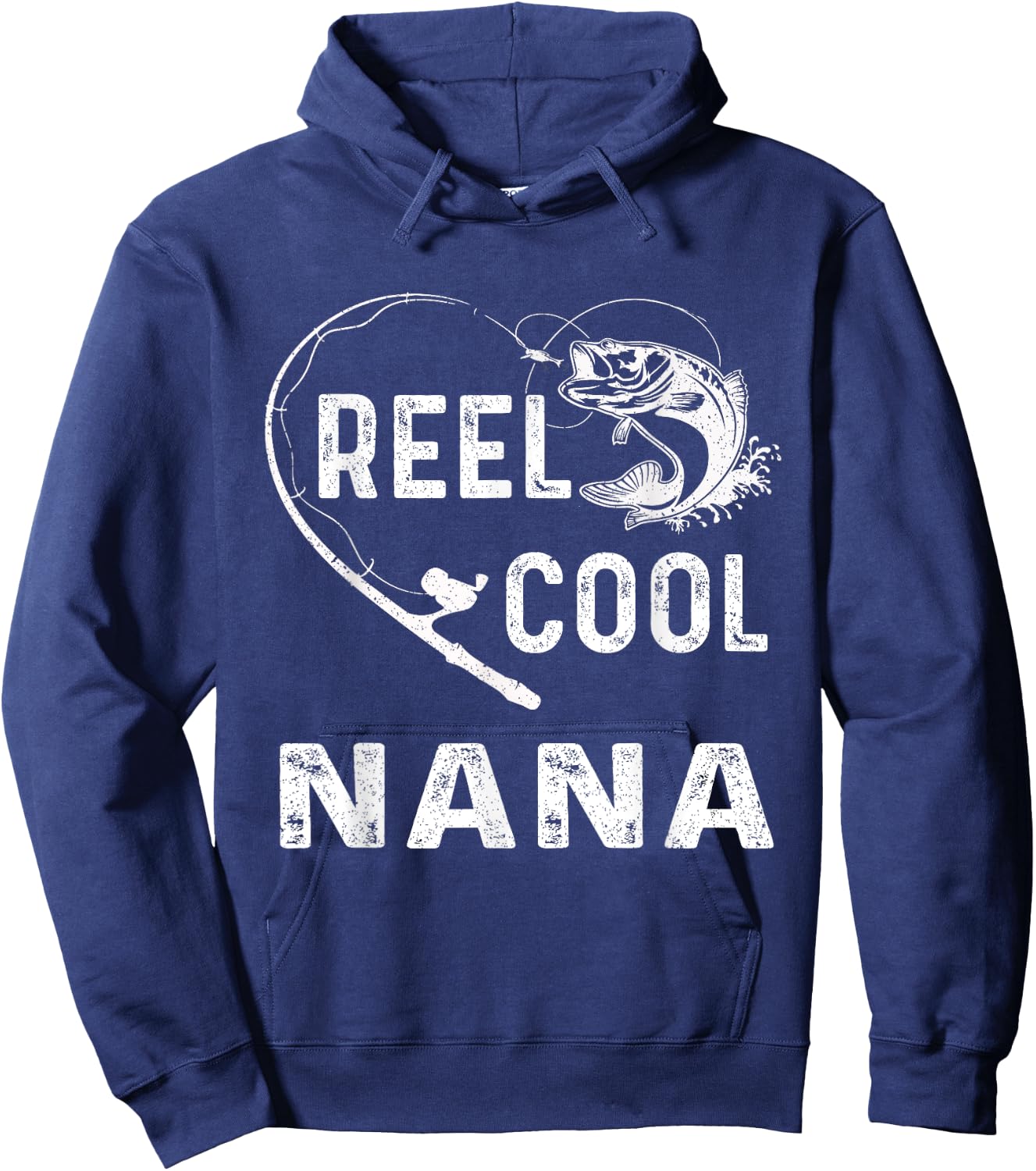 Reel Cool Nana Fishing Lover Mother's Day For Grandma Women Hoodie - Hoodie | Navy