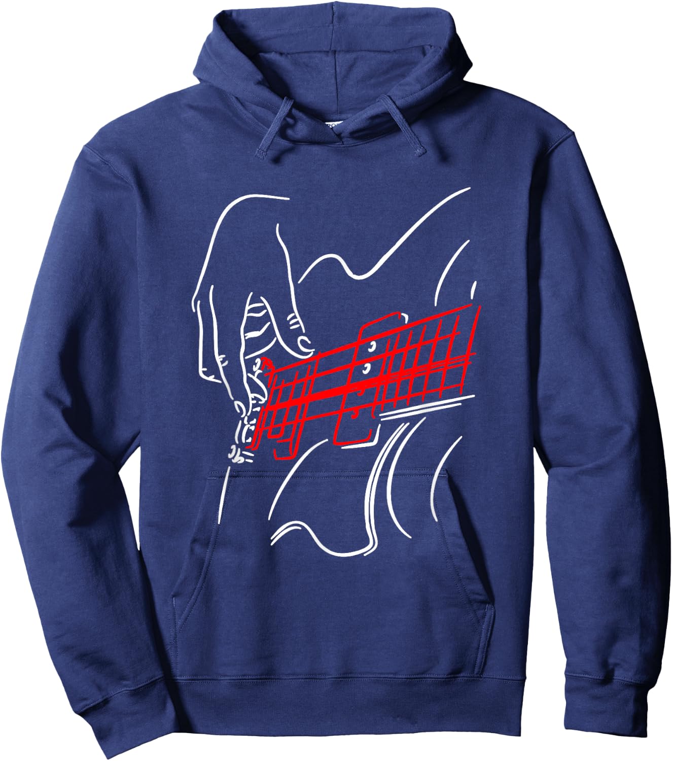 Acoustic Guitar Guitarist Bass Player Musician Gift Hoodie - Hoodie | Navy