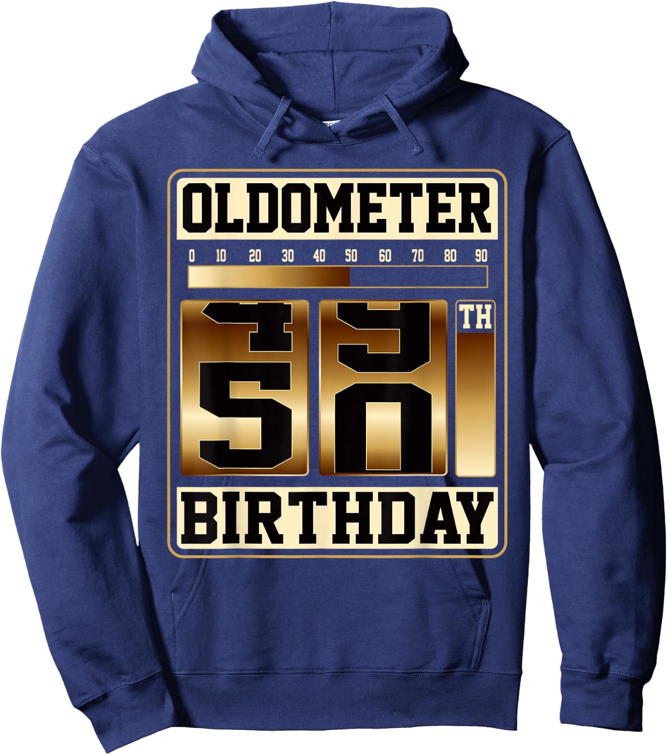 Oldometer 49-50 50th Birthday Unique Gag Gift Fathers Day Hoodie - Hoodie | Navy