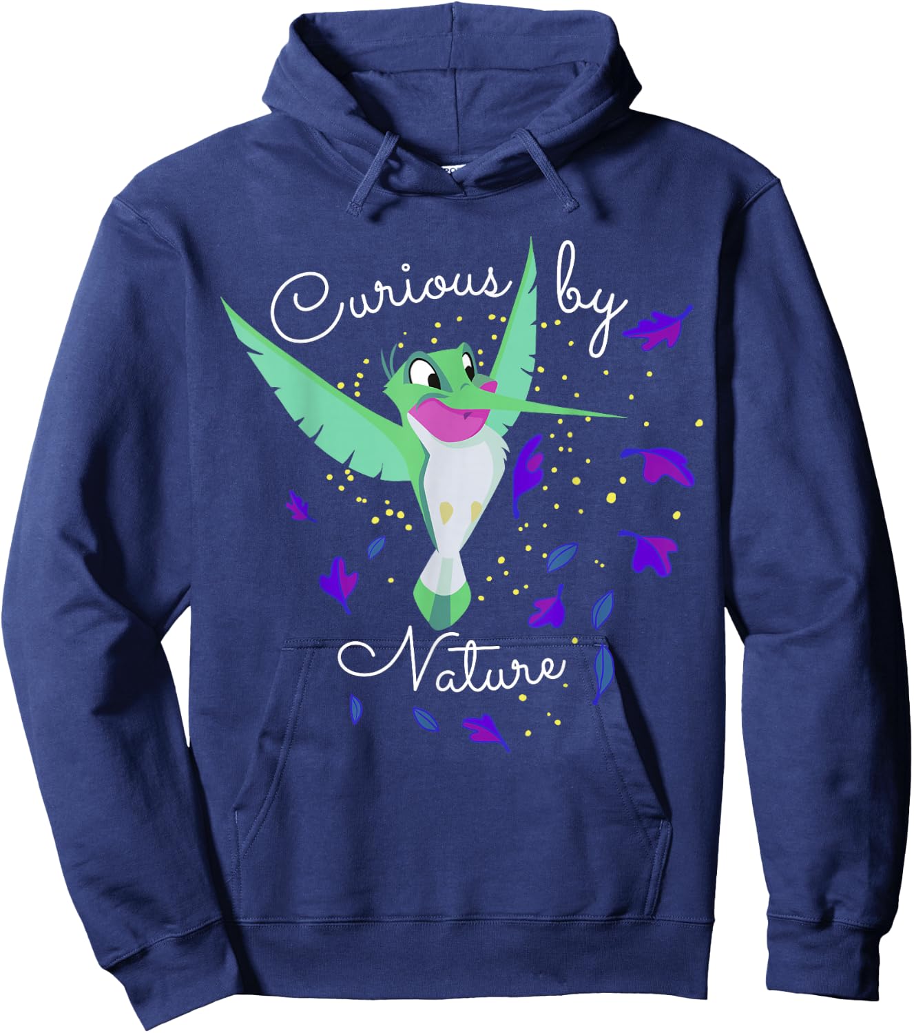 Disney Pocahontas Flit Curious By Nature Portrait Hoodie - Hoodie | Navy